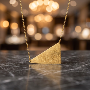 Collar con Colgante Geométrico en Forma de Pirámide, Chapado en Oro, de SOUMYA CREATIONS, Cadena Minimalista para Mujer, Ideal para Fiestas - Product Image 3