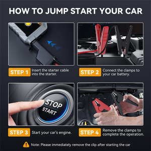 Xe Nhảy Khởi Động Tự Động Đa Chức Năng Xách Tay Xe Pin Khởi Động Xe Khởi Động Ngân Hàng Điện Pin Booster Kit - Product Image 6