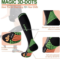 LINGTU Chaussettes de compression d'usine Logo personnalisé Chaussettes de compression de cyclisme à hauteur du genou pour gonfler