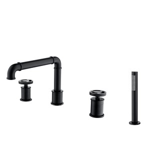 Robinet <span class=keywords><strong>de</strong></span> salle <span class=keywords><strong>de</strong></span> bain Hongdec à 3 trous et 2 poignées, pour lavabo et baignoire - Product Image 3