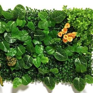 Décoration murale de centre commercial intérieur tridimensionnel simulé plante artificielle en plastique vert fausses fleurs <span class=keywords><strong>herbe</strong></span> verte - Product Image 3