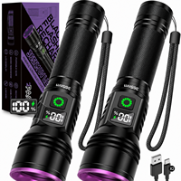 365nm UV-Taschenlampe für Industrielle Anwendungen Wiederaufladbar IP44 Wasserdicht Aluminiumlegierung Schwarzlicht-Taschenlampe Fluoreszenz-Detektion Jade