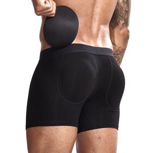 Caleçon Boxer en Coton Taille Basse Tricoté avec Coussinet Amovible Effet Remonte-Fesses pour <span class=keywords><strong>Homme</strong></span>, Short de Cyclisme Sculptant Toutes Saisons - Product Image 2