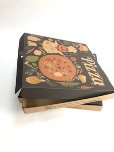 Scatola per Pizza in Carta <span class=keywords><strong>di</strong></span> Alta Qualità, Monouso, 6 7 8 9 10 Pollici, Nera/Marrone/Bianca, Scatola per Consegna Pizza - Product Image 2