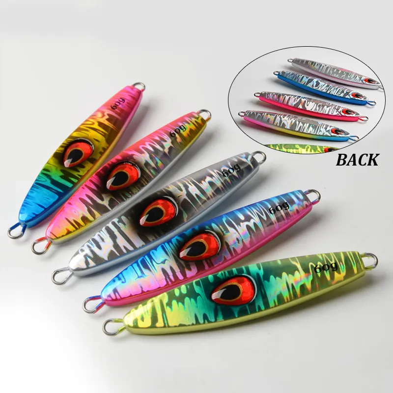 3D eys saltwater Lead Vertical metal fishing Jig Artificial Bait offshore casting sea fishing slow pitch Jigging Lures