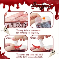 Pochettes de transfusion jetables personnalisées pour fête d'Halloween, tubes vides pour boissons sanglantes, sacs IV, sachets de jus et de boissons