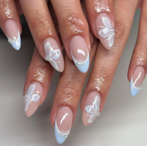 24 pièces/ensemble Faux <span class=keywords><strong>ongles</strong></span> carrés courts blancs et rose <span class=keywords><strong>clair</strong></span> style français, à presser, couvrance totale, <span class=keywords><strong>ongles</strong></span> artificiels - Product Image 2