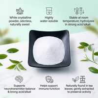 Poudre de L-théanine de qualité alimentaire 99% pure, soluble dans l'eau, prix de gros en vrac
