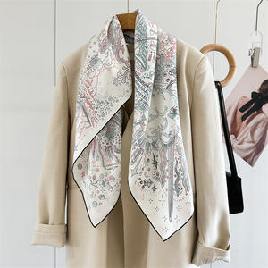 Bufanda cuadrada grande <span class=keywords><strong>de</strong></span> sarga <span class=keywords><strong>de</strong></span> seda 100% <span class=keywords><strong>de</strong></span> gama alta elegante bufanda fina <span class=keywords><strong>de</strong></span> lujo ligera/chal para mujer bufanda para la cabeza para mujer <span class=keywords><strong>verano</strong></span> - Product Image 1