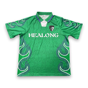 เสื้อฟุตบอลสำหรับผู้ชายเสื้อฟุตบอลผ้าโพลีเอสเตอร์แบบคลาสสิก100% ตามสั่ง - Product Image 3