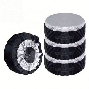 Housses universelles pour pneus de secours de voiture (4 pièces) - Protections de roues automobiles en polyester durable et sacs de rangement - Product Image 1