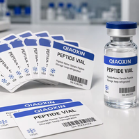 Étiquettes personnalisées holographiques arc-en-ciel pour flacons – Autocollants de sécurité irisés pour flacons en verre de recherche en peptides