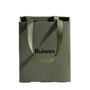 Mini sacs shopping avec poignées en ruban, sacs en papier personnalisés pour bijoux, emballage cadeau, usine de sacs en papier - Product Image 5