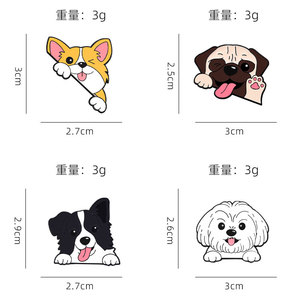 En gros, Pin's en émail et badges métalliques personnalisés pour animaux de compagnie (Corgi, Border Collie, <span class=keywords><strong>Pug</strong></span>, Shih Tzu), mignons, pour sacs à dos et accessoires de mode - Product Image 6