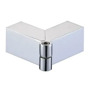 Adjustable Solid Brass 90 to 180 degree Sleeve Over Angle Corner Shower Door Glass Clamps Bracket