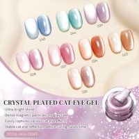 Vernis à ongles magnétique rose clair 15ml Moonlight Pink Cat, gel magnétique effet cristal pour manucure artistique, fournisseur de vernis à ongles avec logo personnalisé