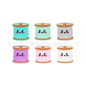 Silicone Baby Teething <b>Beads</b> Cartoon <b>Thread</b> Spool Shape Soft Toy For 0 24 Months Unisex - Product Image 5