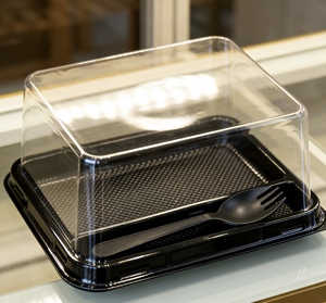 Envase Transparente de PET <span class=keywords><strong>para</strong></span> Exhibición de <span class=keywords><strong>Postres</strong></span>, Contenedor Triangular <span class=keywords><strong>para</strong></span> Rebanadas de Pastel, <span class=keywords><strong>Cajas</strong></span> de Plástico <span class=keywords><strong>para</strong></span> Llevar, Gracias por Llevarme Esto - Product Image 2