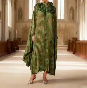 महिलाओं के लिए फैशन डिजाइन मामूली पोशाक ने एक आकार के कपड़ों को गिरवी रखने के लिए एक आकार के कपड़े कैली लंबी आस्तीन मैक्सी प्रिंटिंग क्लासिक कपड़े - Product Image 1