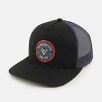 Broderie personnalisée Logo Privé Étiquette Tissé Patch Camionneur Chapeau 5 Panneau Structuré Maille Chapeau De Camionneur