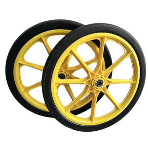 Ruedas libres planas de 20 pulgadas OEM con rodamiento de 3/4 radios de plástico de espuma de PU duraderos para carros de utilidad y de jardín fábrica nueva - Product Image 3