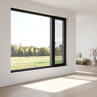 Fenêtre oscillo-battante en aluminium à double vitrage, verre trempé, isolation thermique, ouverture vers l'intérieur, pour bâtiments résidentiels en Malaisie