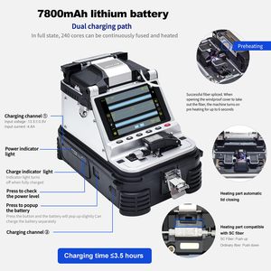 เครื่องเชื่อมต่อใยแก้วนำแสง D YeDecm รุ่น AI-20 ใช้พลังงานแบตเตอรี่ สำหรับงานผลิตใยแก้วนำแสง พร้อม VFL และเครื่องตัดใยแก้วนำแสง - Product Image 5