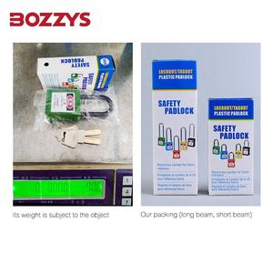 Candado de Seguridad Industrial Aislado e Impermeable BOZZYS BD-G16 de 38 mm con Llave Maestra, Certificado CE, Grillete de Nylon para Bloqueo y Etiquetado - Product Image 6