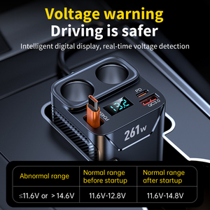 261W 7IN1 มาพร้อมสายต่อขยาย 1 เมตร พอร์ต PD คู่ 2QC 3.0 ใช้งานพร้อมกันได้ ของที่ต้องมีสำหรับนักธุรกิจชั้นนำ ที่ชาร์จในรถยนต์ - Product Image 5