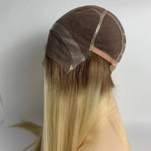 วิกผมซิลิโคนสำหรับผู้หญิงแก้<span class=keywords><strong>ผม</strong></span>ร่วงแบบเต็มวิก<span class=keywords><strong>ผม</strong></span>สีน้ำตาล<span class=keywords><strong>ราก</strong></span>สีบลอนด์วิกทางการแพทย์ - Product Image 4