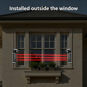 Détecteur d'intrusion infrarouge actif extérieur à 3 faisceaux, alimenté par énergie solaire, 433 MHz, système d'alarme de sécurité domestique photoélectrique - Product Image 5