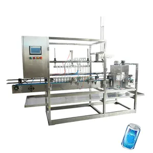 small aluminum can filling and seaming machine for carbonated beverage beer with washing machine