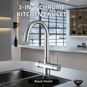 Modern Luxury Direct Drinking <strong>Tap</strong> Deck Mounted <strong>Kitchen</strong> Faucet Ceramic Valve Core Brass Body <strong>Three</strong>-<strong>Way</strong> Sink Pull Flexible <strong>Tap</strong> - Product Image 2