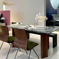 Plateaux de table basse en marbre italien de haute qualité, modernes, verts, polis, luxueux, écologiques et imperméables