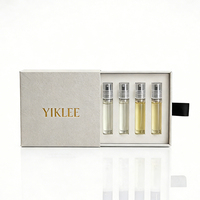 Caja de Embalaje Personalizada para Colección de Perfumes con Logotipo en Lámina Dorada, Viales de Muestra de Perfume de Vidrio Transparente de 2ml, 3ml, 5ml y 10ml con Tapa