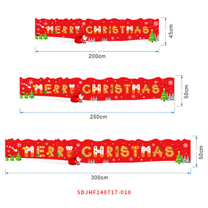 Banderas de Tela de Franela Estampada 100% Poliéster para Navidad y Fiestas de Cumpleaños, Decoraciones Personalizadas - Product Image 2