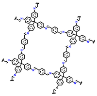 Cristaux 3D Imine-linked COF-300 à surface BET élevée, cadre organique covalent pour membrane