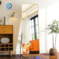 Miroir sur pied pleine longueur incassable pour la décoration intérieure, grand miroir mural pour salon, vente en gros