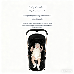 <strong>Newborn</strong> Foldable Deluxe Compact Baby Stroller with Stainless Steel Frame-Travel System Portable &amp; <strong>Car</strong> Compatible for New Parents - Product Image 5
