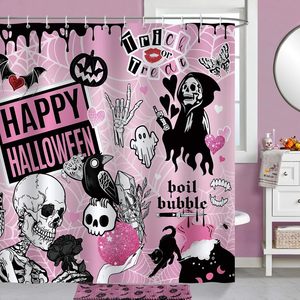 72X72 Inch Halloween <strong>Shower</strong> <strong>Curtain</strong> <strong>Funny</strong> Bathroom <strong>Shower</strong> <strong>Curtains</strong> Ghost Face Scary Skull Bat Gothic <strong>Shower</strong> <strong>Curtain</strong> Waterproof - Product Image 2