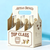 Boîte de transport pour canettes de bière en carton ondulé avec logo personnalisé, vente chaude, pour l'emballage des boissons