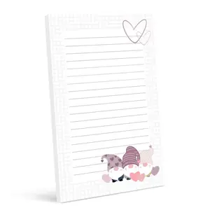 Bloco de notas autoadesivas para uso em escritório e presentes, papel colorido quadrado personalizado, transparente, simples e pastel