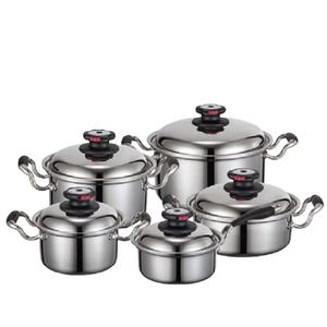 Fabricant 10 pièces Marmite en acier inoxydable sans eau à cinq niveaux batterie de cuisine pour la cuisine de restaurant en gros - Product Image 6