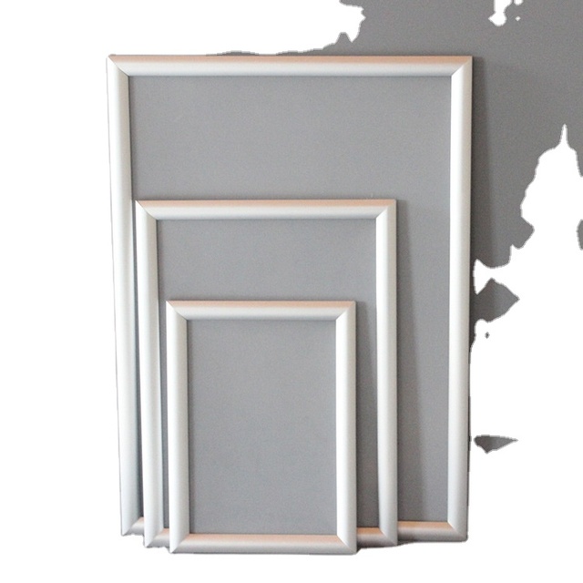 Picture Snap on Frame Clip 25mm Silver Black Poster Holder Mitred Corner Frame Aluminum Snap Frame Factory Sale