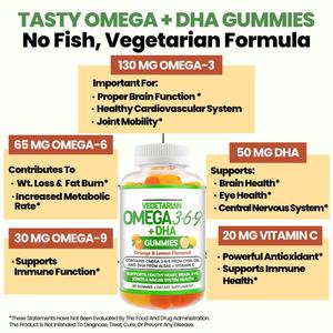 Permen Kunyah Omega 3 6 9 untuk Anak dan Dewasa, Berbasis Nabati Alami, Mengandung Asam Lemak, Vitamin, DHA dari Alga, dan Minyak Chia, Sebagai Suplemen Otak - Product Image 2