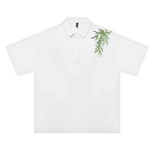 Men's Casual Short-sleeved POLO Shirt Design Sense Retro Loose POLO Collar Shirt Go Out Simple Breathable POLO Shirt