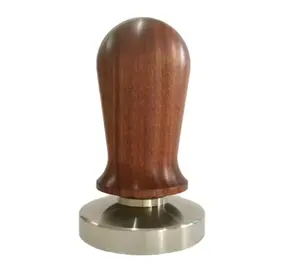 バリスタアクセサリーコーヒータンパー木製ハンドルエスプレッソタンパー