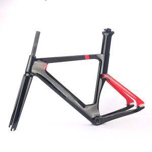 Super pas cher bonne qualité 700C avec dégagement rapide 100*9mm cadre de vélo à pignon fixe cadre en carbone de Cycle de piste - Product Image 2