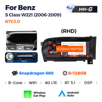 MEKEDE-Reproductor de radio Snapdragon 680 para coche, pantalla Android para Benz Clase S W221 360, cámara panorámica