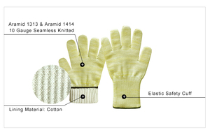 <span class=keywords><strong>Gant</strong></span> long à double couche résistant à la <span class=keywords><strong>chaleur</strong></span> et aux coupures en aramide, résistant aux flammes, pour <span class=keywords><strong>barbecue</strong></span>, four, travail industriel, sécurité des mains, 24 cm - Product Image 3